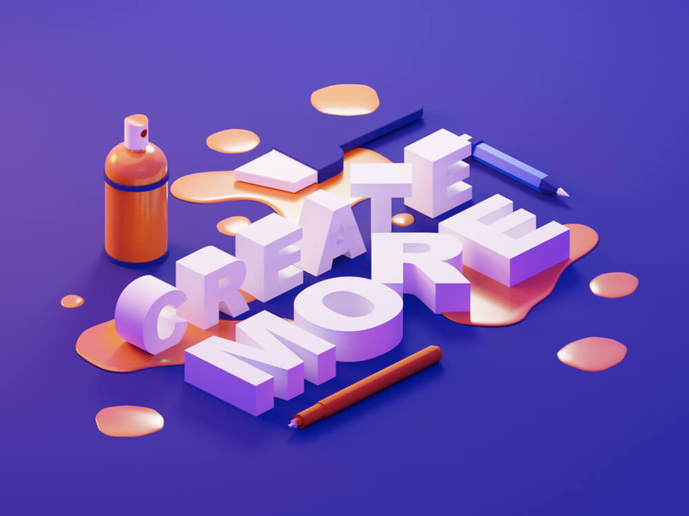 3D Typography Example 4