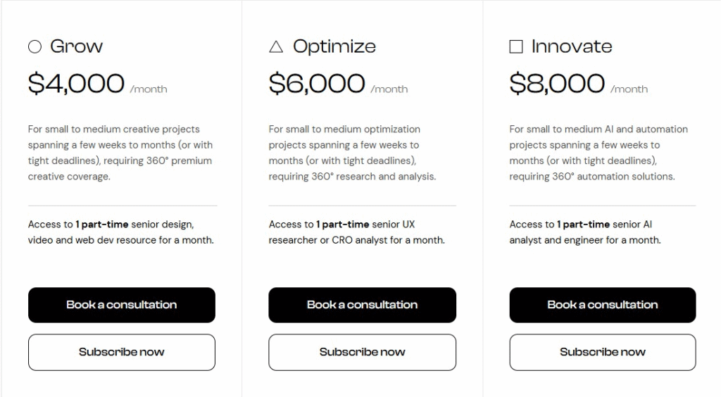 Passionate Agency New Pricing