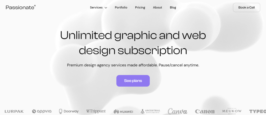 Passionate Agency Website to amplify online presence