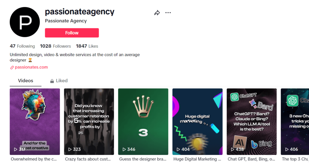 Passionate Agency Tiktok